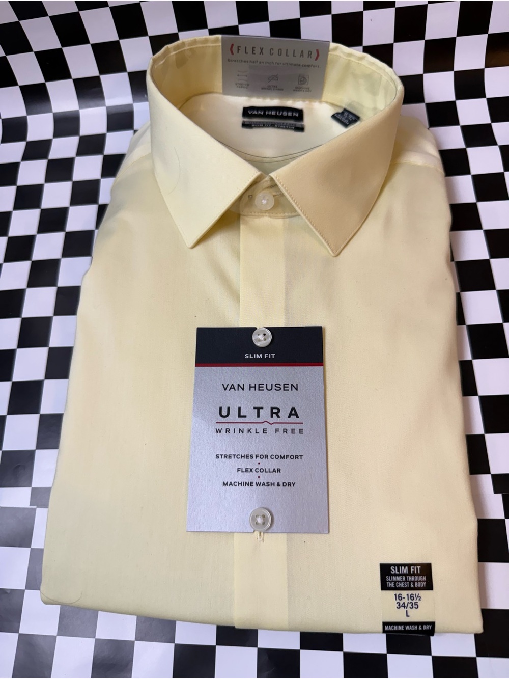 Van Heusen Men's Dress Shirt in Pale Yellow